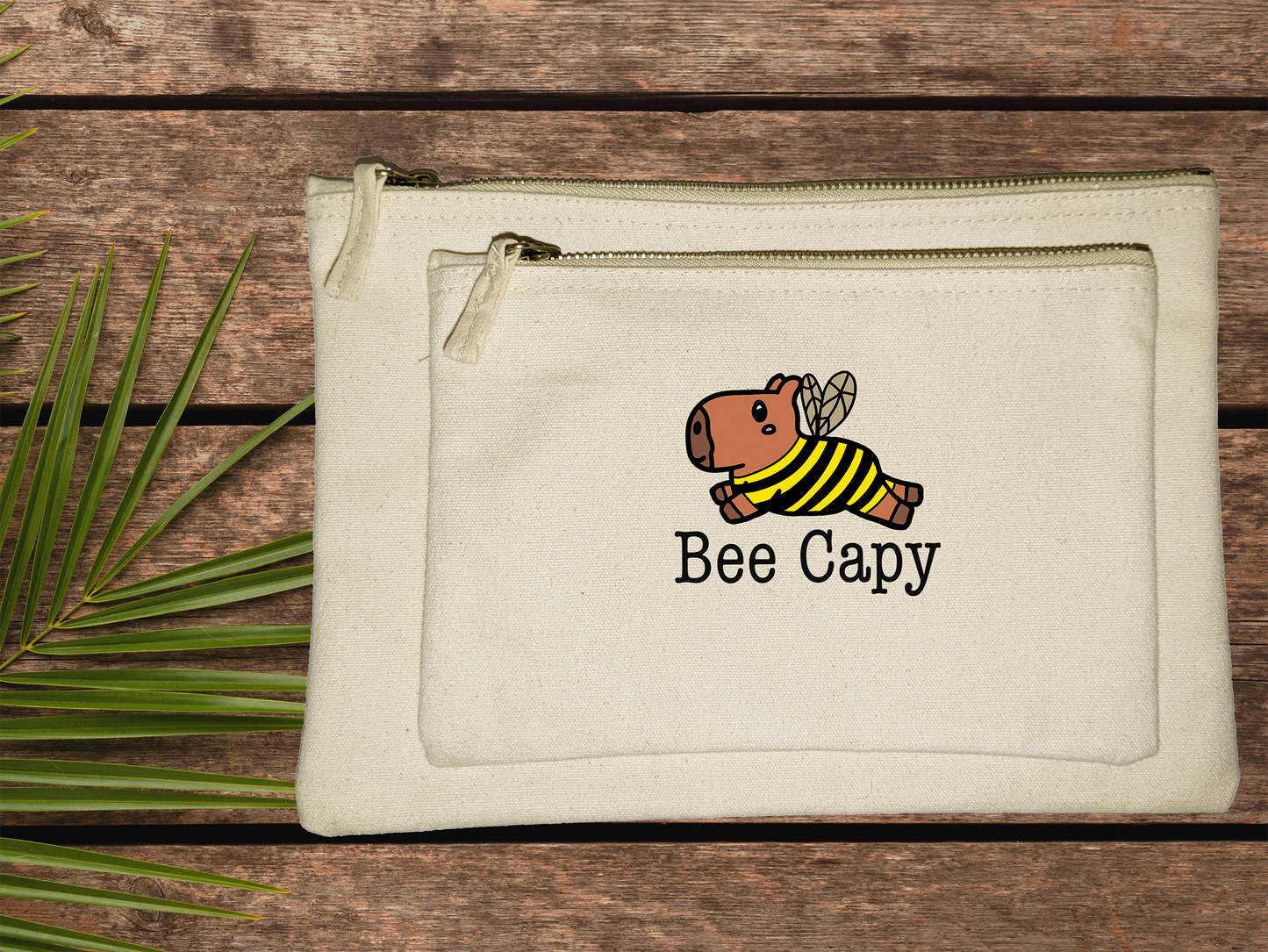 Capybara "Bee Capy" Accessory And Toiletry Bag
