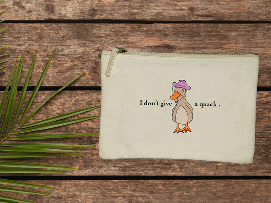 Duck "I don't give a quack . " Accessory And Toiletry Bag