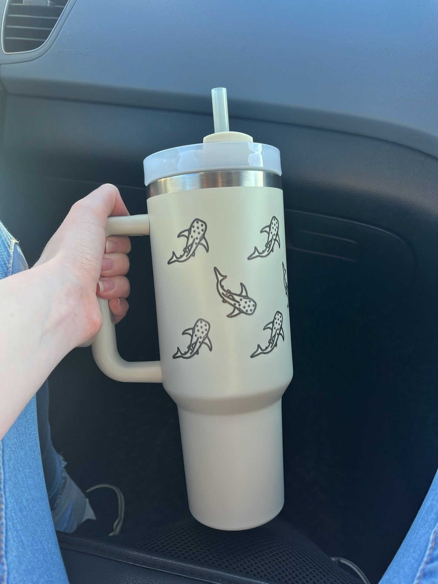 Whale Shark 40 oz engraved Tumbler