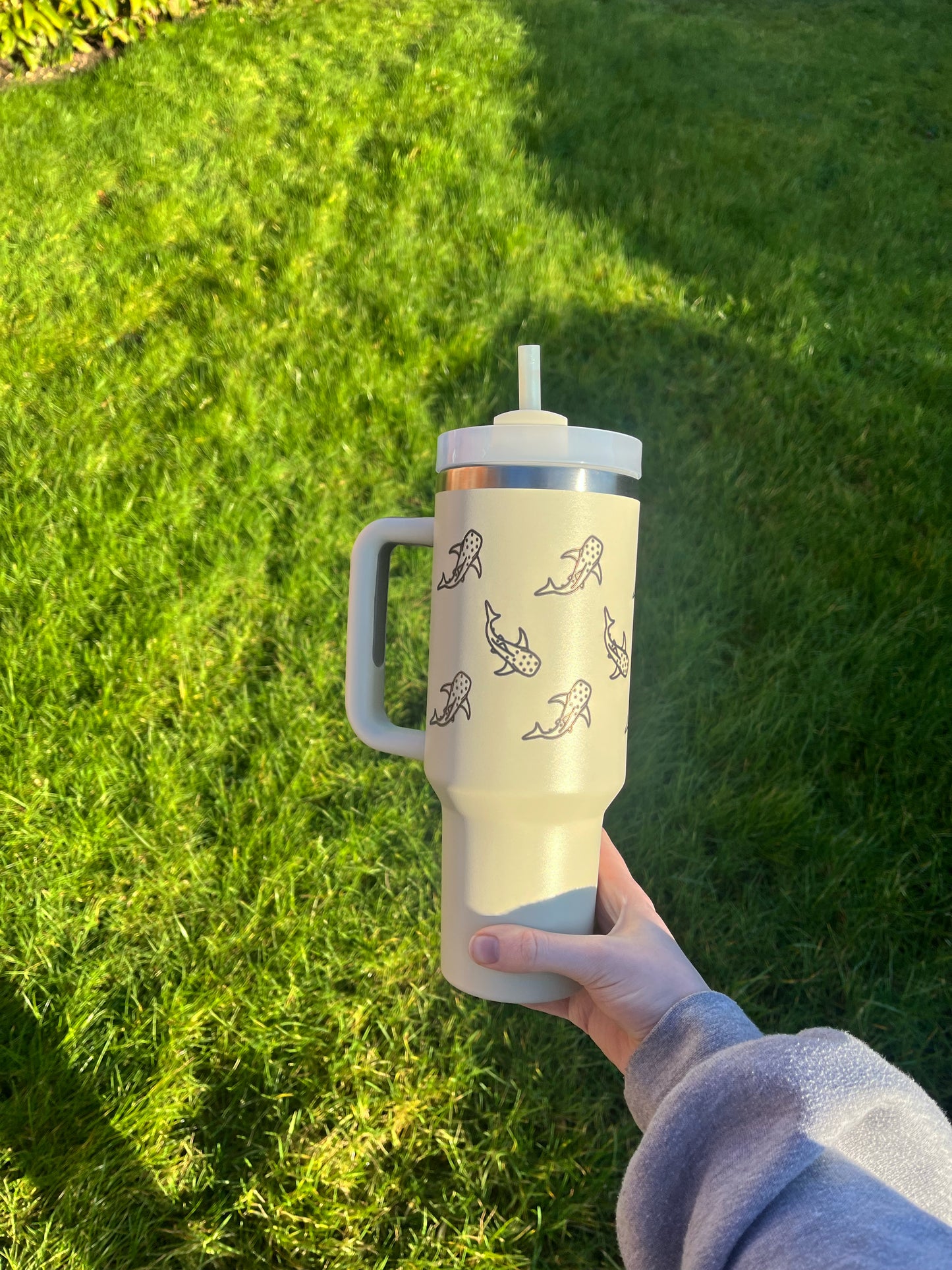 Whale Shark 40 oz engraved Tumbler