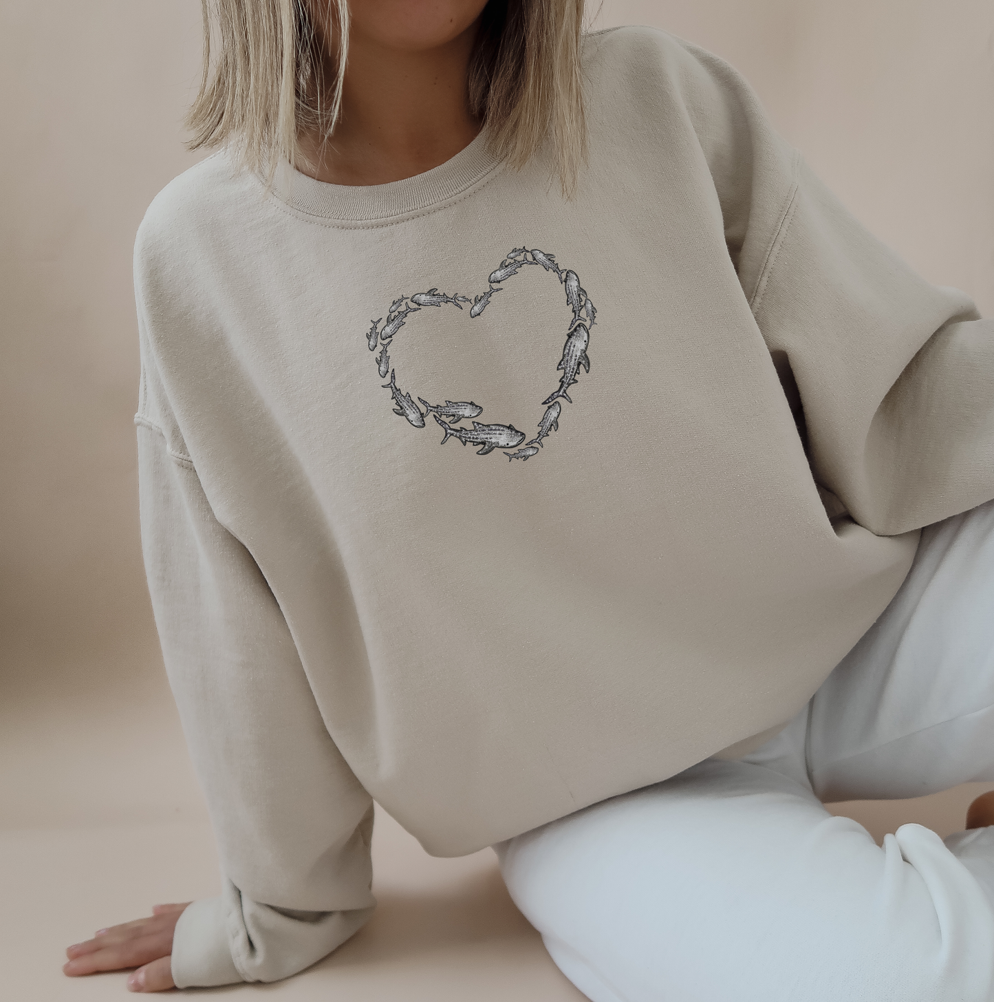 Whale Shark Heart Sweatshirt