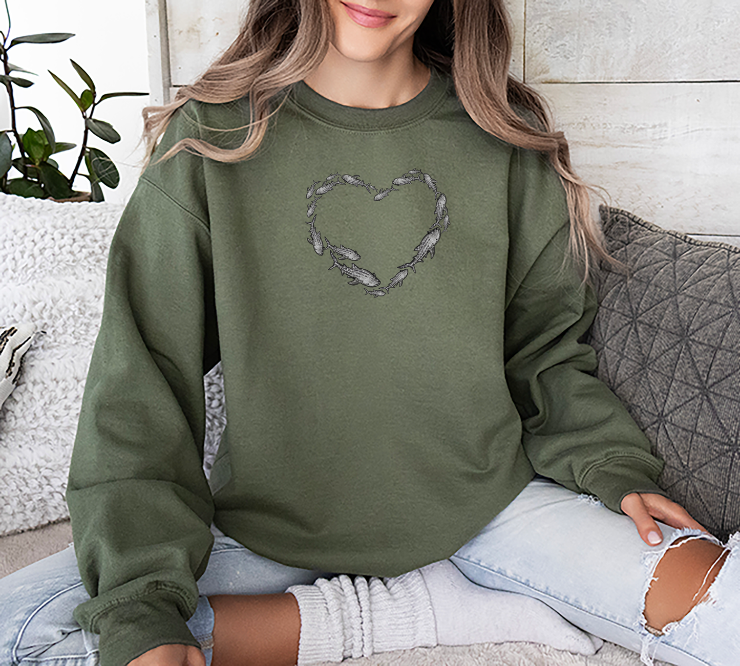 Whale Shark Heart Sweatshirt