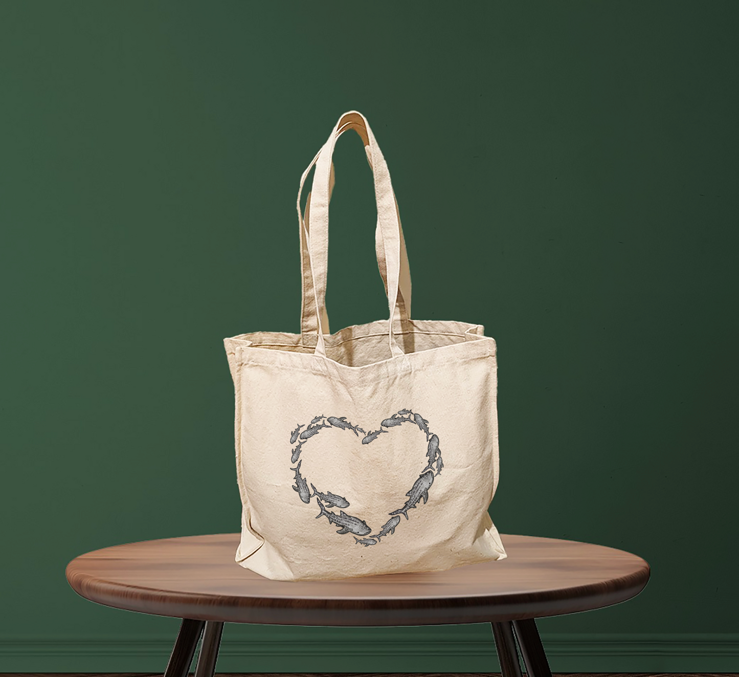 Whale Shark Heart Tote Bag